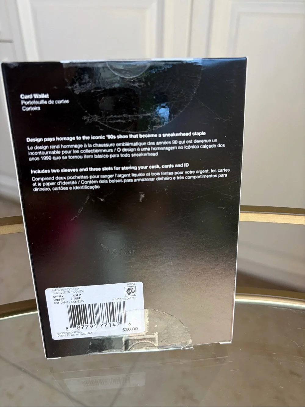 Nike Black Card Wallet Box